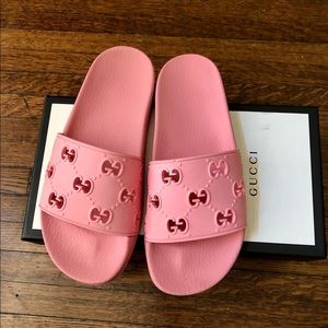 Authentic Gucci Pursuit GG Logo Slide Sandal